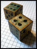 Dice : Dice - 6D Pipped - Wood Hand Painted Marblized Dice